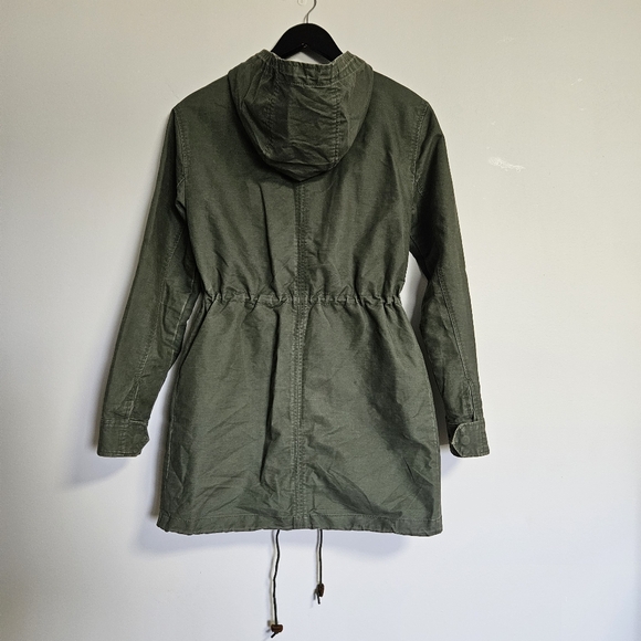 Abercrombie & Fitch women's long green jacket - Picture 2 of 10
